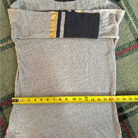 J. Crew long sleeved tshirt with metallic gold print on front and sleeves NWOT S - Picture 7 of 11